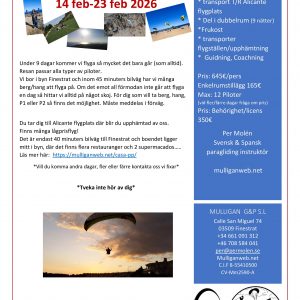 Häng med oss! 2026 14-23 februari (anmälningsavgift)